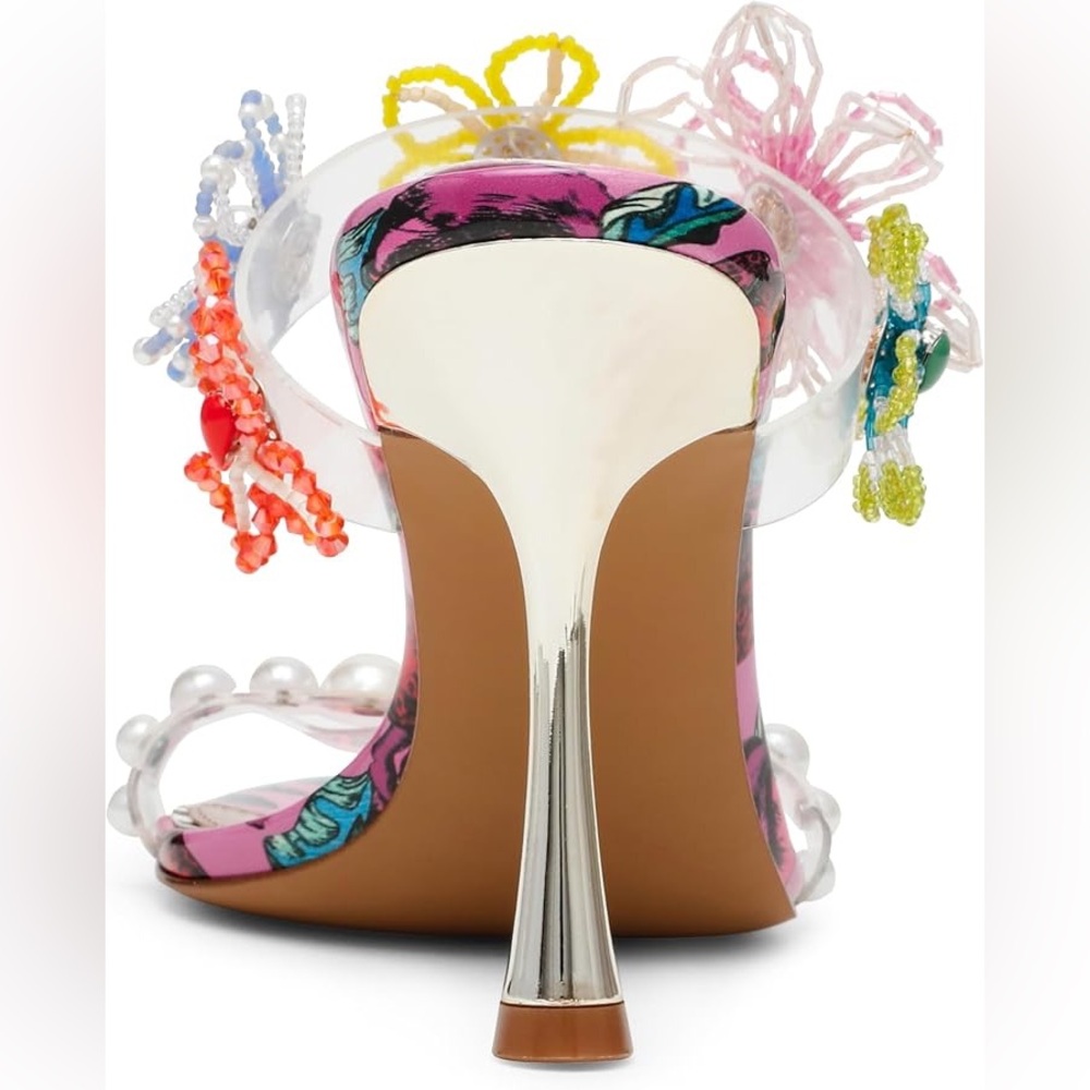 NWT BETSEY JOHNSON Goldiee Embellished Heeled Sandals Sz 11 (no original box) - Picture 3 of 14
